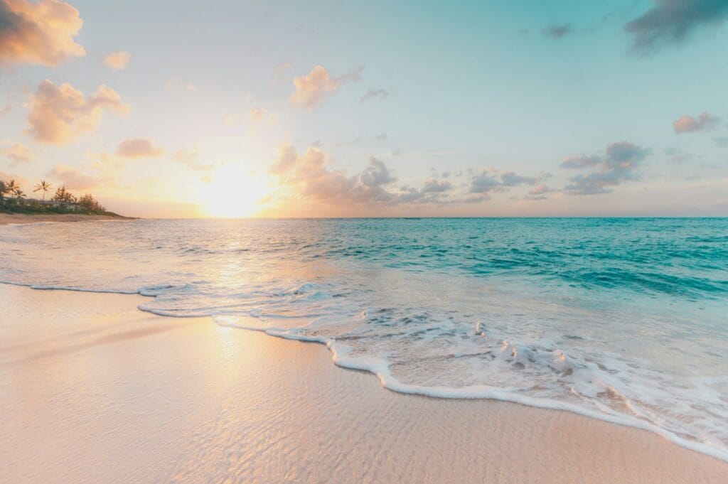 Clear turquoise water meeting golden sand at a secluded Costa del Sol beach